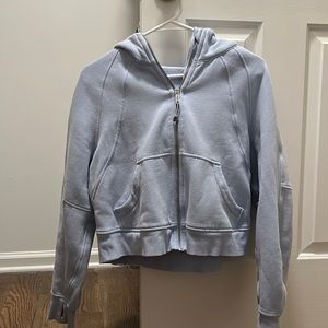 pastel blue scuba full zip